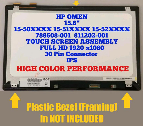 Hp Omen 811202-001 Touch Screen Assembly REPLACEMENT Touch Assembly LCD Screen 15.6" Full HD LED DIODE