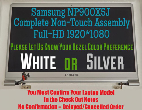 15" LCD Screen full top Assembly Samsung Notebook 9 NP900X5J-K01US FHD Silver