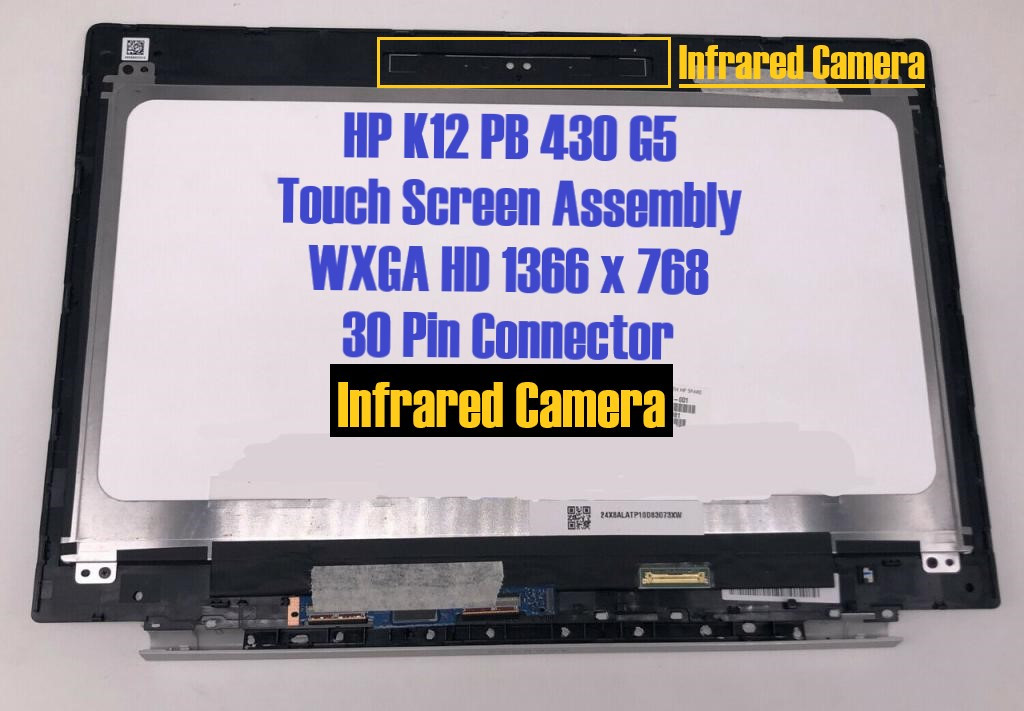 HP K12 Probook 430 G5 13.3" LCD display touch screen assembly bezel HD