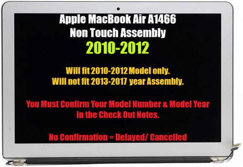 Apple Macbook Air 13" Display Assembly A1466 2012 661-6630