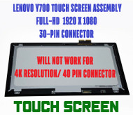 Lenovo Ideapad Y700-15acz 80ny 15.6" Led LCD Display Touch Screen Assembly