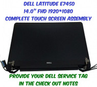 Dell OEM Latitude E7450 14" FHD LCD Complete Touch screen Assembly 2D73T