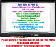 Kl.1400h.007 B140han04.0 OEM Acer LCD 14hd Spin 3 Sp314-53n-77aj N19p1