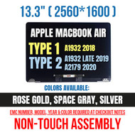MacBook Air A2179 MWTJ2LL/A 2020 13" LCD Screen Display Space Gray 661-15389