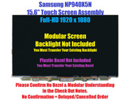 Samsung NP940X5M-X01US 15" FHD LCD Glossy Touch Screen Display Assembly