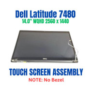 Dell 14" Laptop LCD Touch Screen Assembly Latitude 7480 QHD