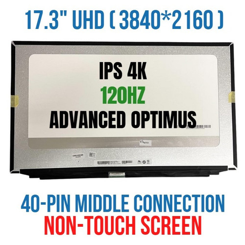 120HZ 4K 17.3" UHD IPS LAPTOP LCD Screen AUO B173ZAN03.3 Gsync