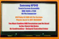 Samsung NP940Z5L 15.6" 3840x2160 UHD LCD Touch Screen Assembly