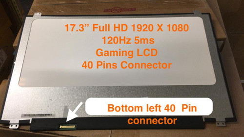 120hz 300nit 17.3" Laptop LCD SCREEN Asus ROG Strix GL702VI 40 Pin Display