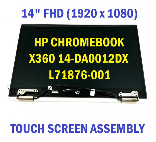 For HP Chromebook x360 14-da0012dx 14" FHD LCD Touch Screen Complete L71876-001