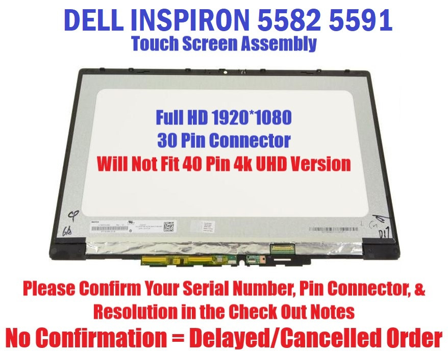 Dell Inspiron 5591 FHD 1920 X 1080ディスプレイのLCD LED OnCell Touch Screen  Digitizerアセンブリの交換 その他PCパーツ