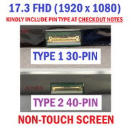 ASUS ROG STRIX GL702ZC LCD Screen Matte FHD 1920x1080 Display 17.3" 30 pin