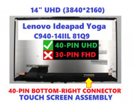 Lenovo Yoga C940-14IIL 81Q9 5D10S39596 14" LCD 4K UHD Touch Screen hinge up GOLD