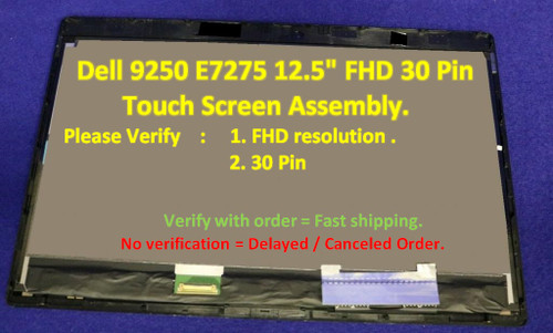 Dell 7f3rv Xps 12 9250 Latitude 7275 12.5" LCD