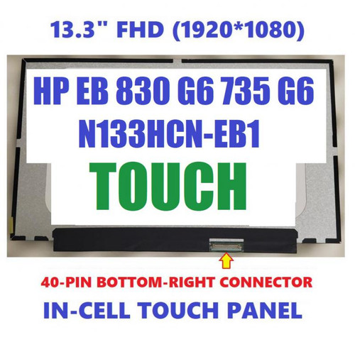 13.3" FHD LED LCD On-Cell Touch Screen Display Panel HP Elitebook 830 G6