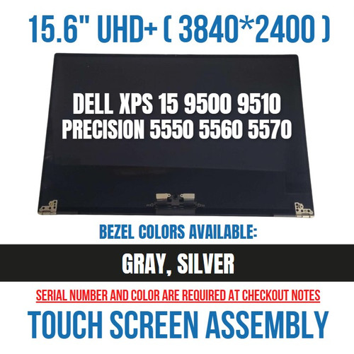 W9F11 Assembly LCD HUD UHD+ Touch Silver 9500. Laptop Display