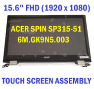 Acer Aspire Spin 3 SP315-51-79NT 15.6" FHD LCD Touch Screen Complete Assembly