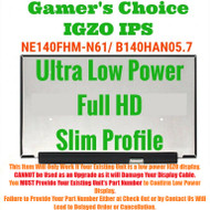 New N140HCG-GQ2 REV.C1 B1 72% NTSC High Gamut LCD Screen FHD Matte eDP