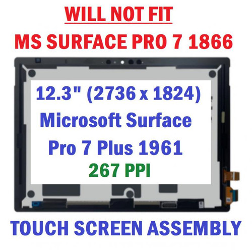 Microsoft MS Surface Pro 7 Plus model 1960 touch screen assembly M1138578-005