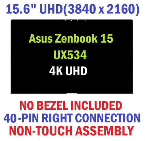 15.6" UHD 4K LCD Screen Front Glass ASUS ZenBook 15 UX534F UX534FA UX534FAC