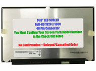 14.0" FHD IPS Touch LAPTOP LCD Screen AUO B140HAK02.0/B140HAK02.5 40 Pin