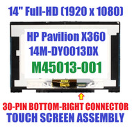 HP Touch Screen Assembly Pavilion X360 14M-dy0033dx 14" 1920x1080 Gold