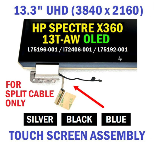 HP Spectre 13-AW LCD Touch Screen Display Assembly Blue L75196-001