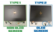 HP M22154-001 BrightView OLED Touch screen display assembly in nightfall black finish typical brightness: 400 nits