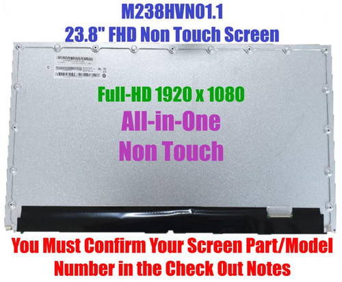 23.8" HP 24-CB0189NW LCD Screen Display M238HVN02.1 Replacement