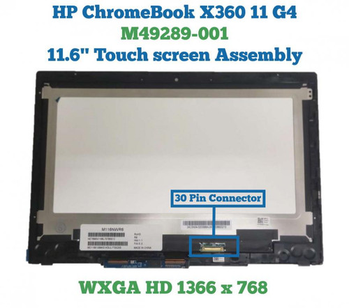New HP X360 G4 EE Chromebook 11.6" HD Touch Assembly Replacement HD 1366x768
