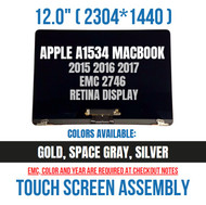 Apple MacBook Pro A1534 Retina Display 12" Assembly Early 2015 EMC 2746 2991 Grey
