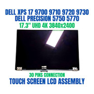 Dell XPS 17 9700 Complete Screen ASSEMBLY 0TVD8G 17" 4K Touch Screen