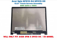 13.5" LCD Touch Screen Digitizer Assembly Bezel Acer Spin 5 SP513-55N N19W3