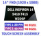 Dell Inspiron 14 5410 7415 14" FHD Lcd Touch Screen Bezel P147G
