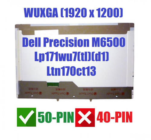 NEW Dell Precision M6500 17" WUXGA LED LCD SCREEN 1920x1200 LTN170CT13 C751R