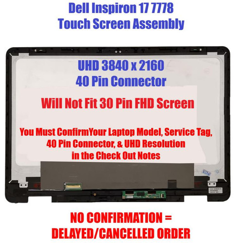 Dell Inspiron 17 7778 17.3" UHD 4K LCD LED Screen Display Panel New 3840x2160