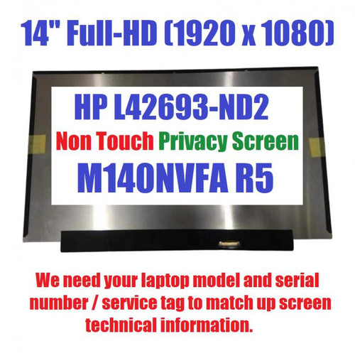 L78067-001 L42693-nd2 Sps-raw Panel Lcd 14" Fhd Ag 1000 Privacy Lcd Led Screen