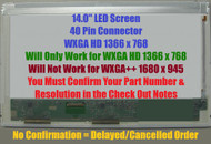 Dell 1w3cw REPLACEMENT LAPTOP LCD Screen 14.0" WXGA HD LED DIODE 01W3CW HT140WXB-501