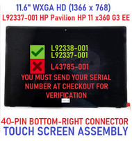 Touch Screen HP Chromebook X360 G3 EE 11.6" HD LCD Assembly Bezel 40 Pin