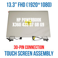 M46285-001 HP PB X360 435G8 435 G8 13.3" FHD BV LED UWVA 250 Touch Screen Hinge Up