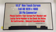 14" New FHD IPS LED LCD Screen Display HP Spare P/N M21389-001 Only
