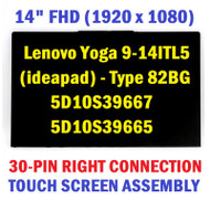 Lenovo Yoga 9 14ITL5 14" FHD LCD Touch Screen Assembly Leather Black 5D10S39665