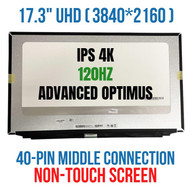 17.3" UHD 3840x21604K 120HZ IPS LCD Screen Replacement LED Display B173ZAN03.3