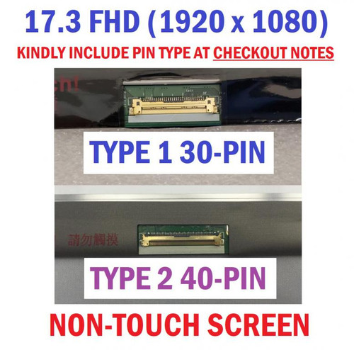 120Hz 17.3" FHD Laptop LCD SCREEN B173HAN01.2/B173HAN01.1/B173HAN01.4 .6 40 Pin
