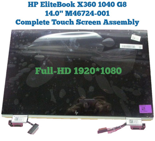 14.0" M46725-001 HP EliteBook x360 1040 G7 G8 FHD LCD LED Touch Screen Assembly
