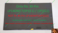 14.0" Fhd Laptop Lcd Screen Lg Lp140wf7-spg1 Lp140wf7(sp)(g1) Lgd05b1