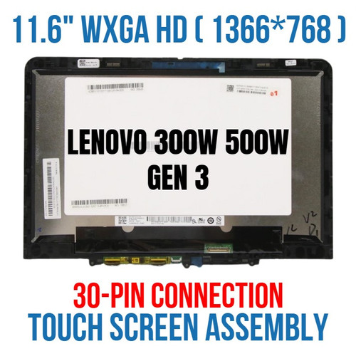 11.6" IPS LCD Touch Screen Display Assembly Lenovo 500w Gen 3 82J3