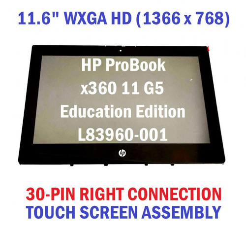 11.6" HP ProBook x360 G5 EE G6-EE G7-EE LCD Touch Screen Assembly L83960-001