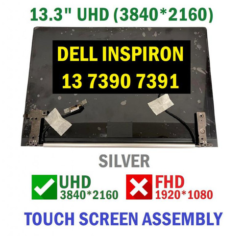 13" Dell Inspiron 7390 7391 2-in-1 4K LCD VWM3K LED Touch Screen Assembly