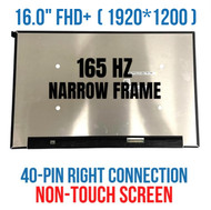 16.0" Screen B160UAN01.P LED LCD Display 40 Pin 165Hz Non Touch 1920x1200